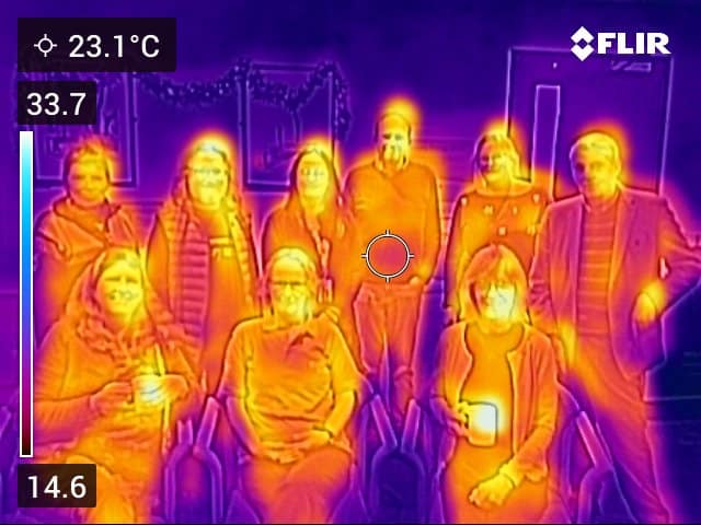 Picture taken using the thermal camera at the event